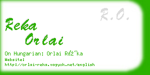 reka orlai business card